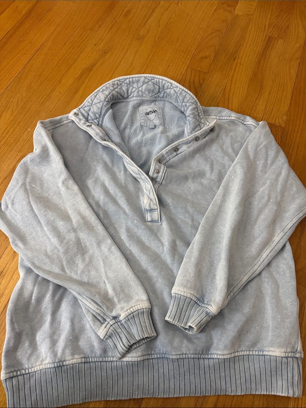 aerie light blue pullover hoodie - Picture 2 of 2